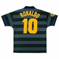 Inter Milan Ronaldo #10 Retro Jersey Europa League Away 1997-98