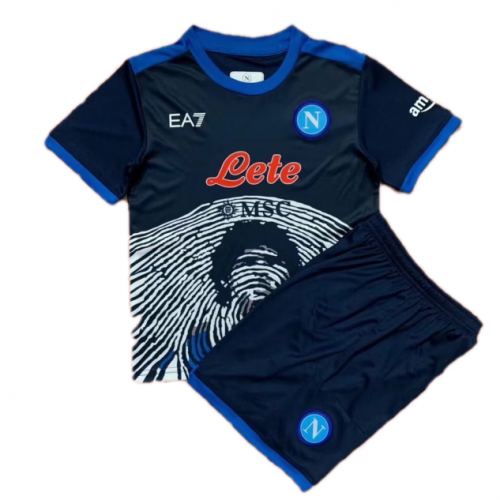 Halloween Third Jersey Kits Tops/Retro Custom Kids/Adult Napoli Maradona 