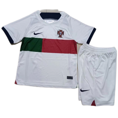 Portugal Kids Jersey Away Kit(Jersey+Shorts) 2022