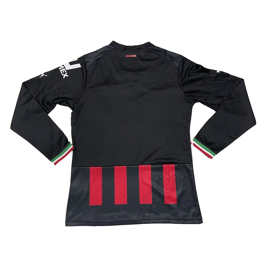 AC Milan Soccer Jersey Long Sleeve Home Replica 2022/23