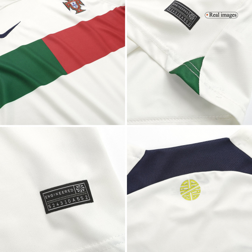 Portugal Kids Jersey Away Kit(Jersey+Shorts) 2022