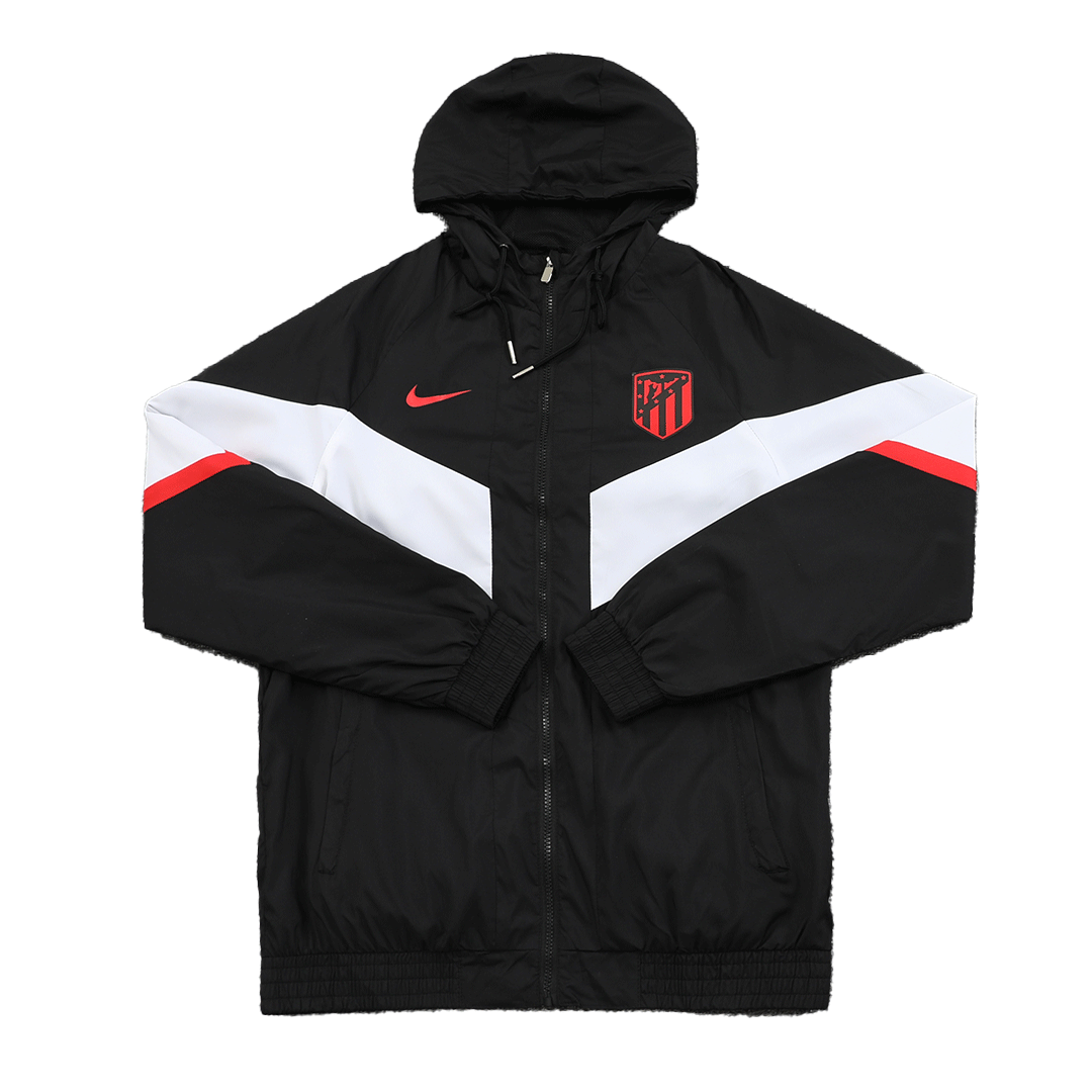 Atletico Madrid Windbreaker Hoodie Jacket Black 2022/23