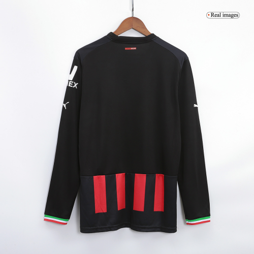 AC Milan Soccer Jersey Long Sleeve Home Replica 2022/23