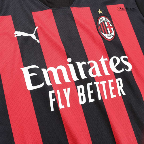 AC Milan Soccer Jersey Long Sleeve Home Replica 2022/23