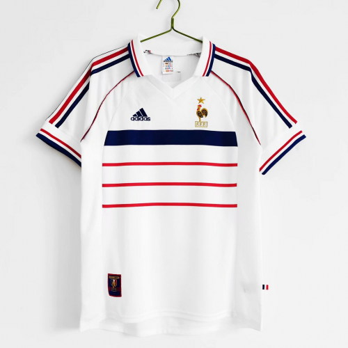 Zidane #10 Retro France Away Jersey World Cup 1998
