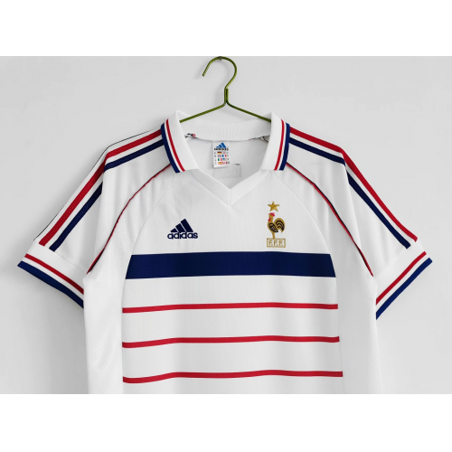 Zidane #10 Retro France Away Jersey World Cup 1998
