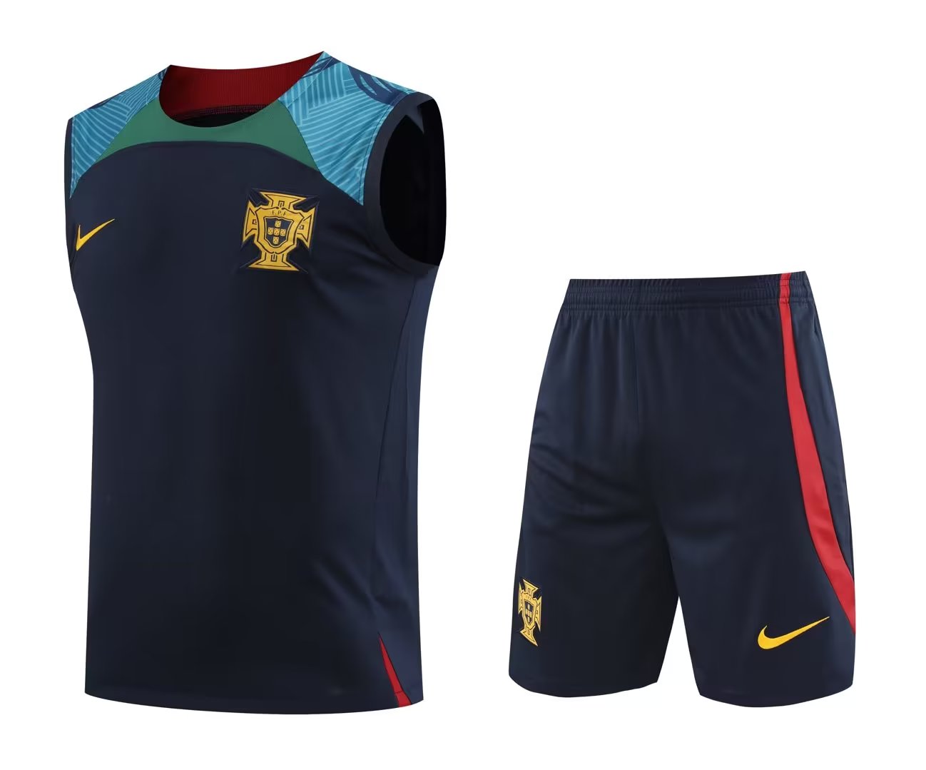 Portugal Sleeveless Training Kit (Top+Shorts) Navy 2022/23