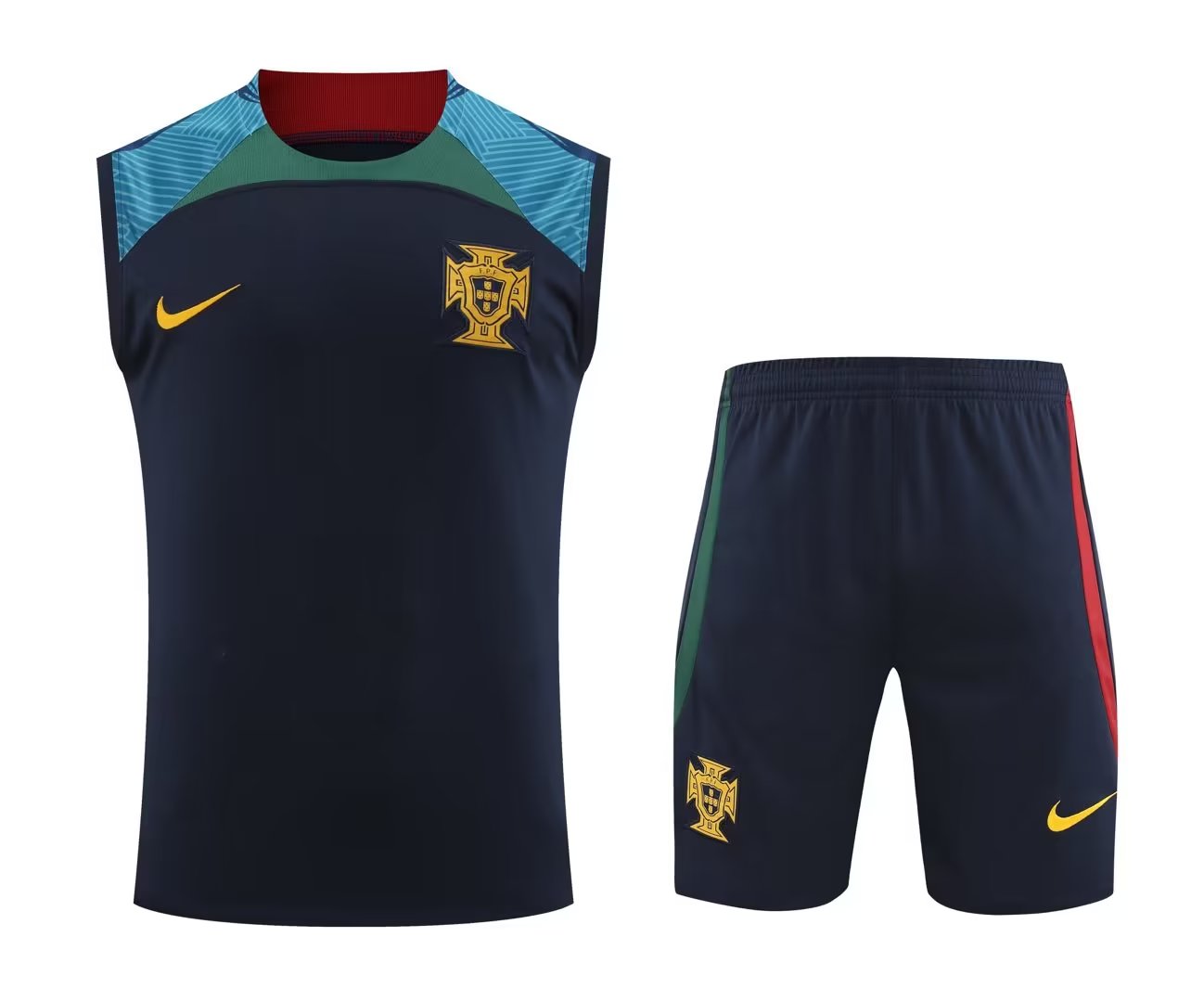 Portugal Sleeveless Training Kit (Top+Shorts) Navy 2022/23