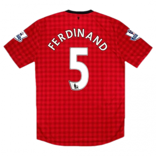 FERDINAND #5 Retro Manchester United Home Jersey 2012/13