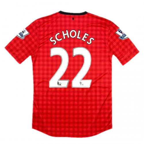 SCHOLES #22 Retro Manchester United Home Jersey 2012/13