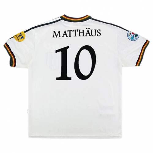 MATTHÄUS #10 Retro Germany Home Jersey Euro Cup 1996