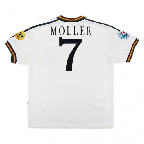 MÖLLER #7 Retro Germany Home Jersey Euro Cup 1996