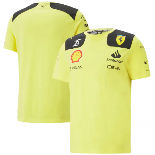 Scuderia Ferrari  F1 Racing Team T-Shirt Yellow 2023