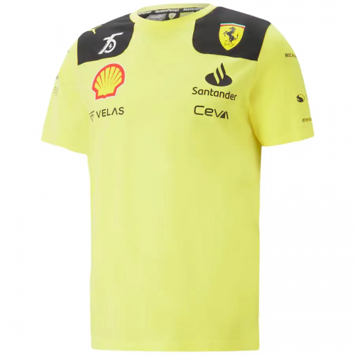 Scuderia Ferrari  F1 Racing Team T-Shirt Yellow 2023