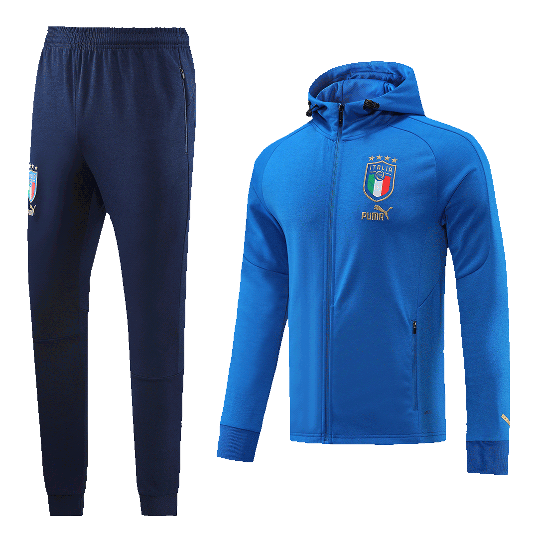 Italy Hoodie Sweatshirt Kit(Top+Pants) Blue 2022/23