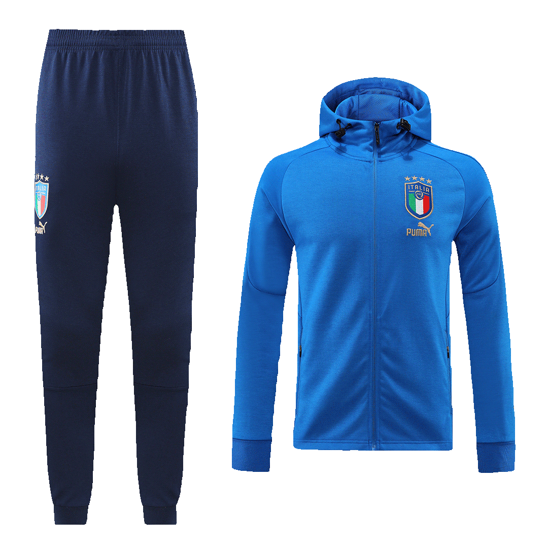 Italy Hoodie Sweatshirt Kit(Top+Pants) Blue 2022/23