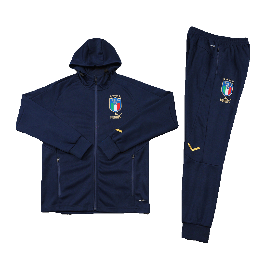 Italy Hoodie Sweatshirt Kit(Top+Pants) Navy 2022/23