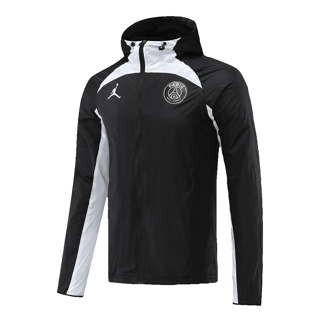 PSG Windbreaker Hoodie Jacket Black 2022/23