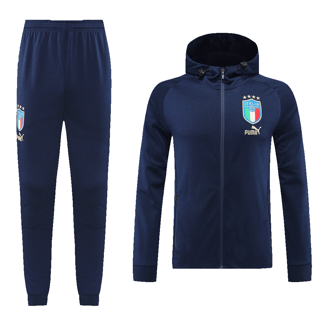Italy Hoodie Sweatshirt Kit(Top+Pants) Navy 2022/23