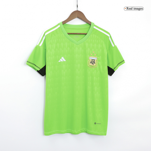 Argentina Three Stars Goalkeeper Jersey Replica World Cup 2022