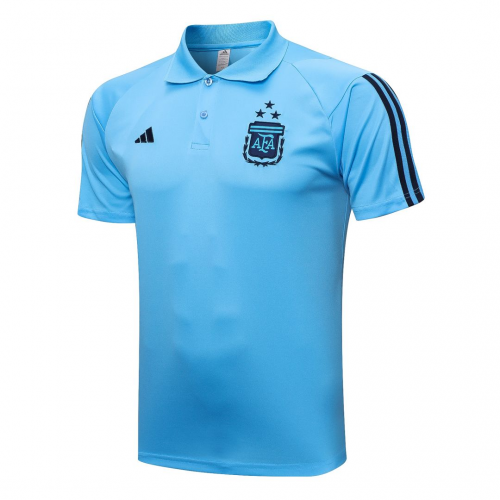 Argentina Three Stars Polo Shirt Blue 2023