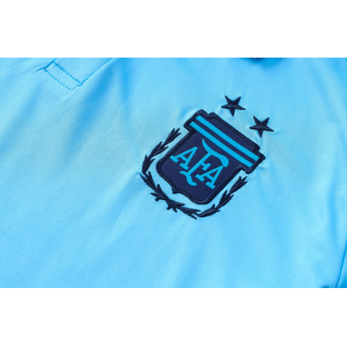 Argentina Three Stars Polo Shirt Blue 2023