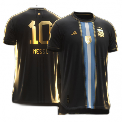 Messi #10 Argentina Golden Bisht Kit Player Version 2022