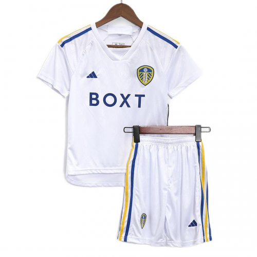 Kids Leeds United Home Kit Jersey+Shorts 2023/24