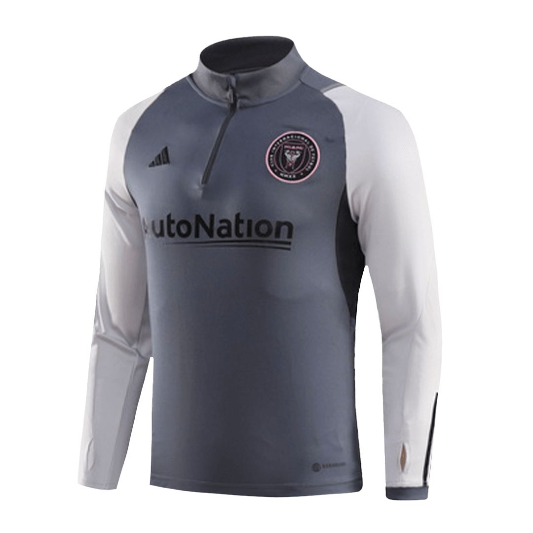 Kids Inter Miami CF Zipper Sweatshirt Kit(Top+Pants) Gray 2023/24
