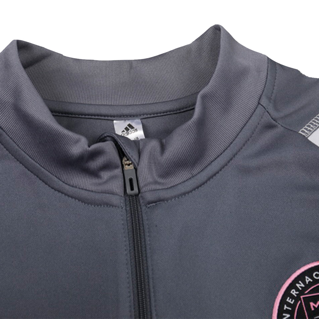 Kids Inter Miami CF Zipper Sweatshirt Kit(Top+Pants) Gray 2023/24