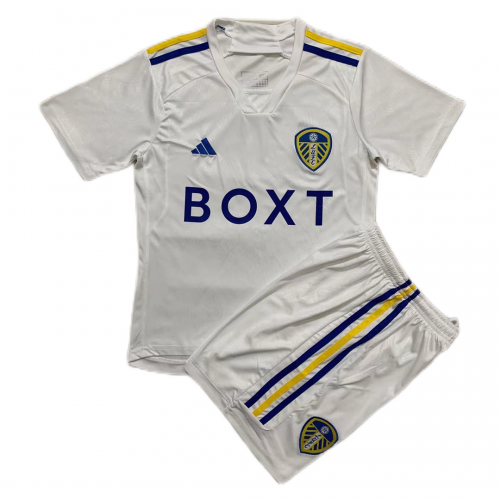 Kids Leeds United Home Kit Jersey+Shorts 2023/24