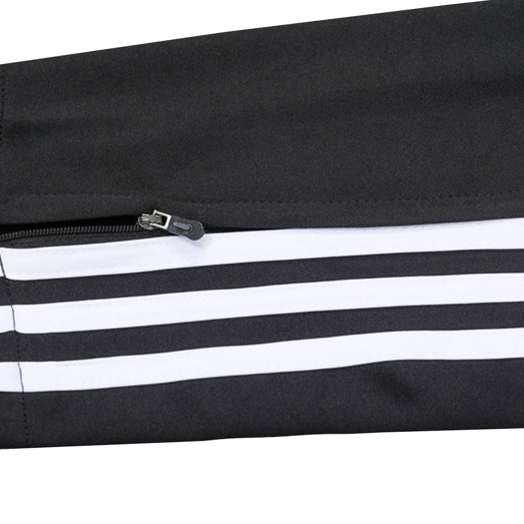 Kids Real Madrid Zipper Sweatshirt Kit(Top+Pants) Black 2023/24