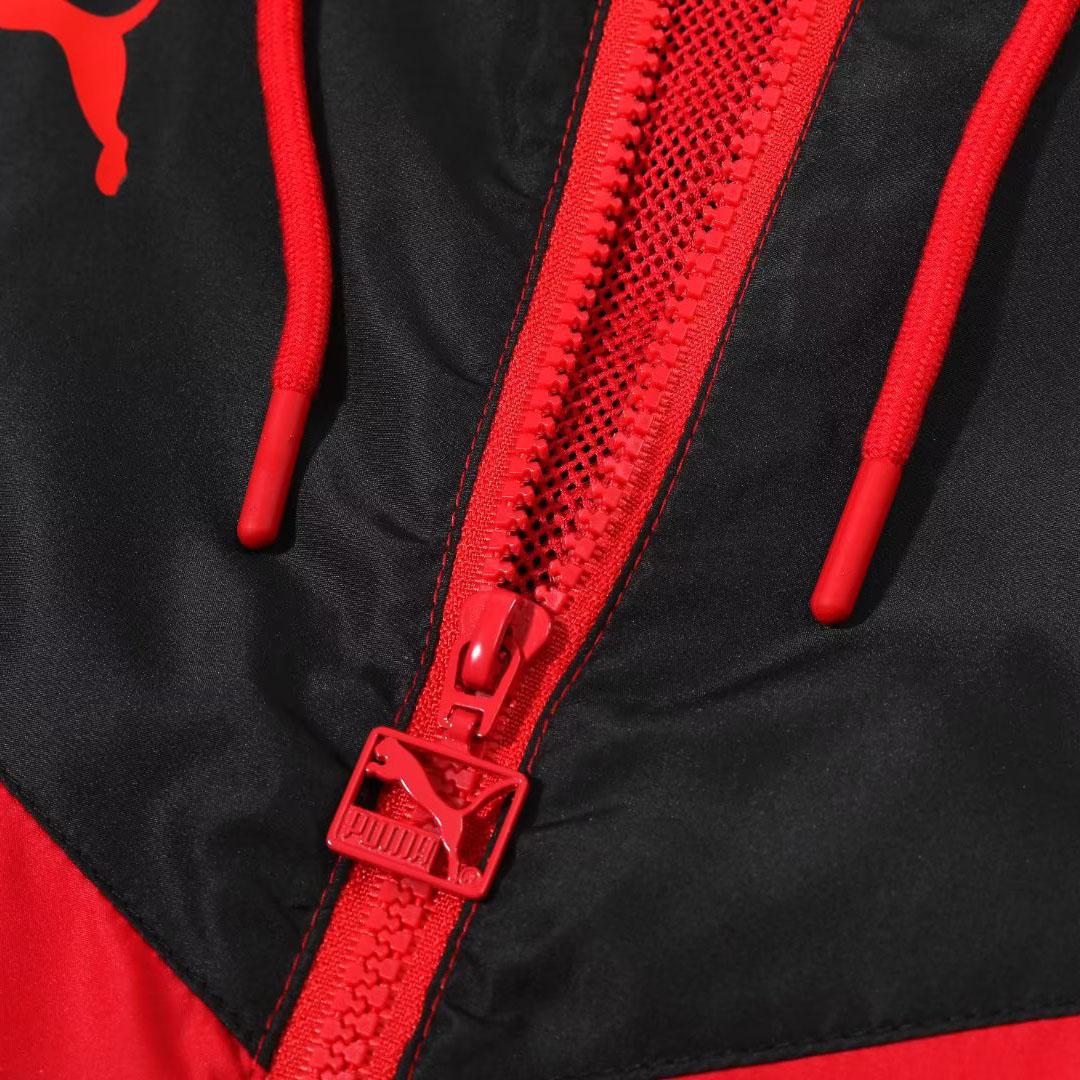AC Milan Windbreaker Hoodie Jacket Red 2023/24
