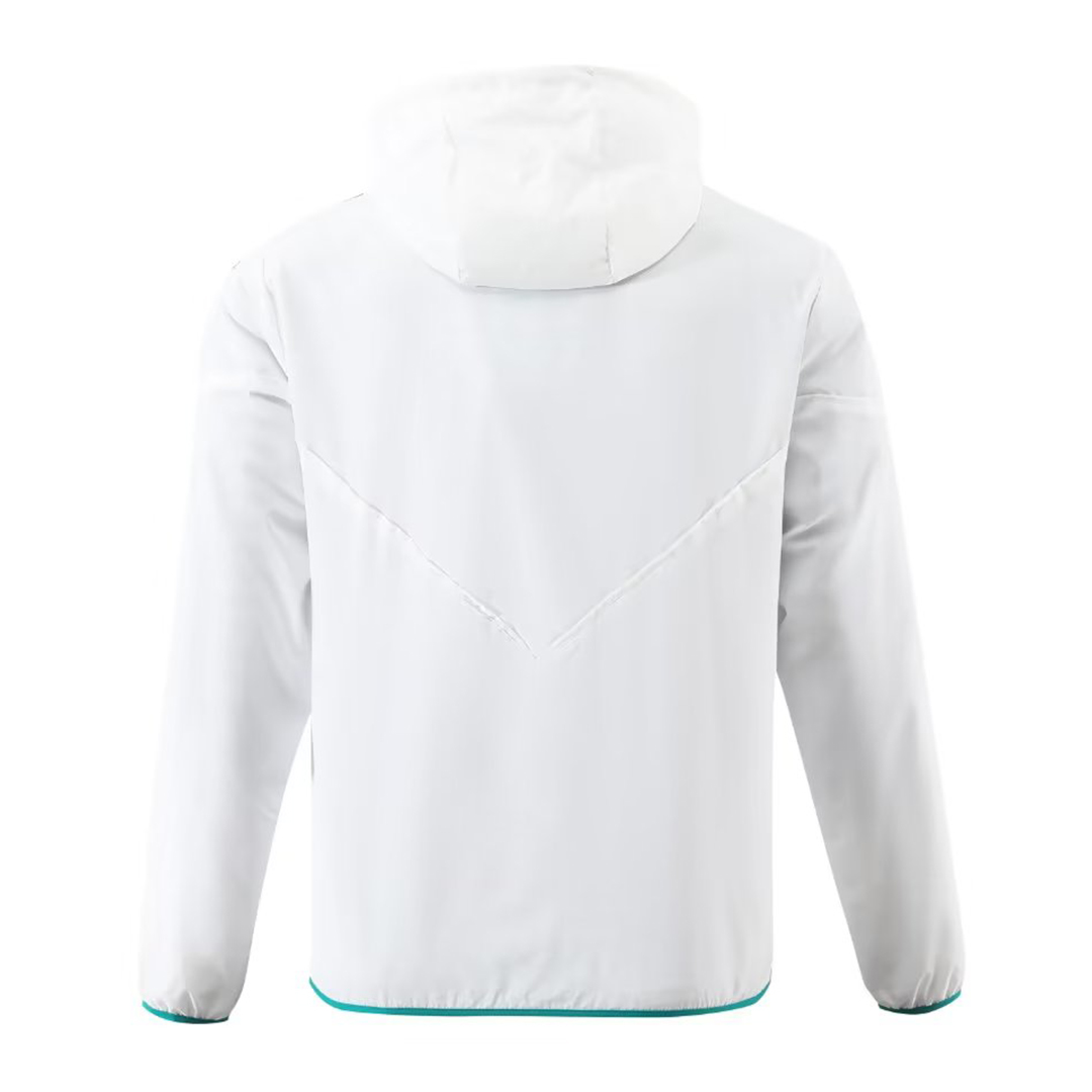 Manchester United Windbreaker Hoodie Jacket White 2023/24