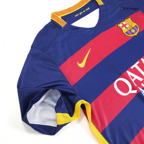 Messi #10 Retro Barcelona Home Jersey 2015/16