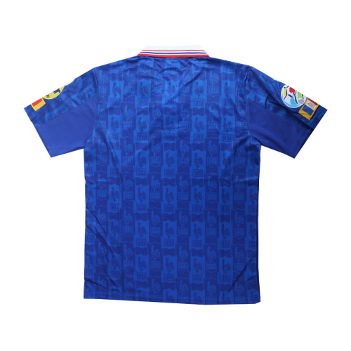 Zidane #10 Retro France Home Jersey Euro Cup 1996