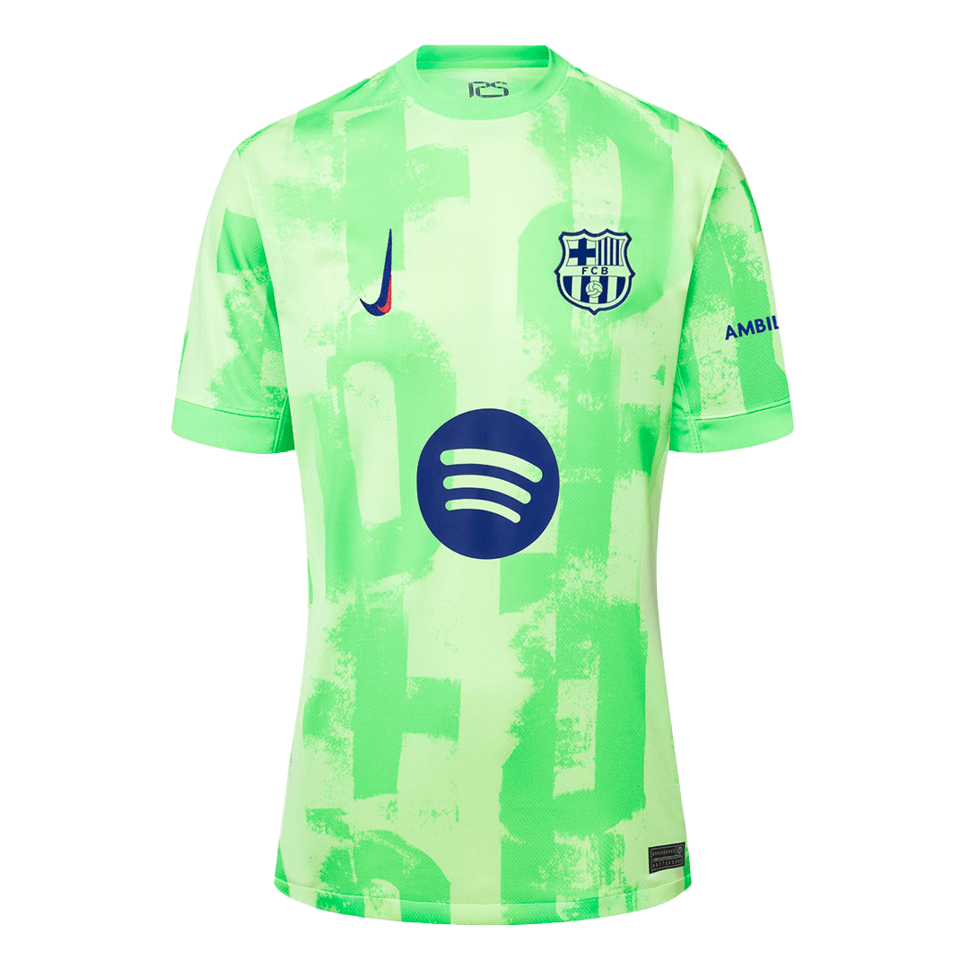 LAMINE YAMAL #19 Barcelona Spotify Logo Without Text Third Jersey 2024/25 - UCL Font - minejerseys