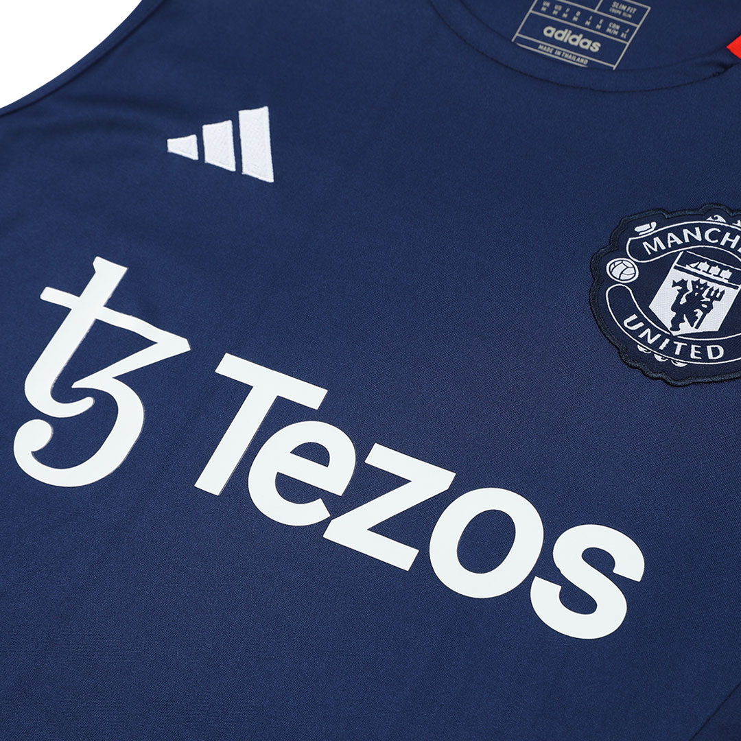 Manchester United Pre-Match Vest Kit(Jersey+Shorts) 2024/25 - minejerseys