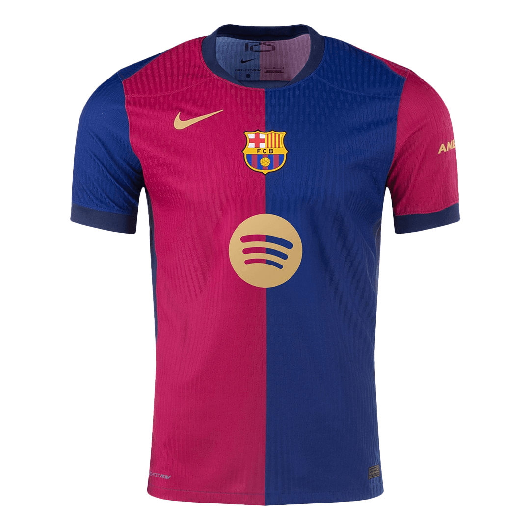 F.DE JONG #21 Barcelona Home Spotify Logo Without Text Match Jersey 2024/25 - minejerseys