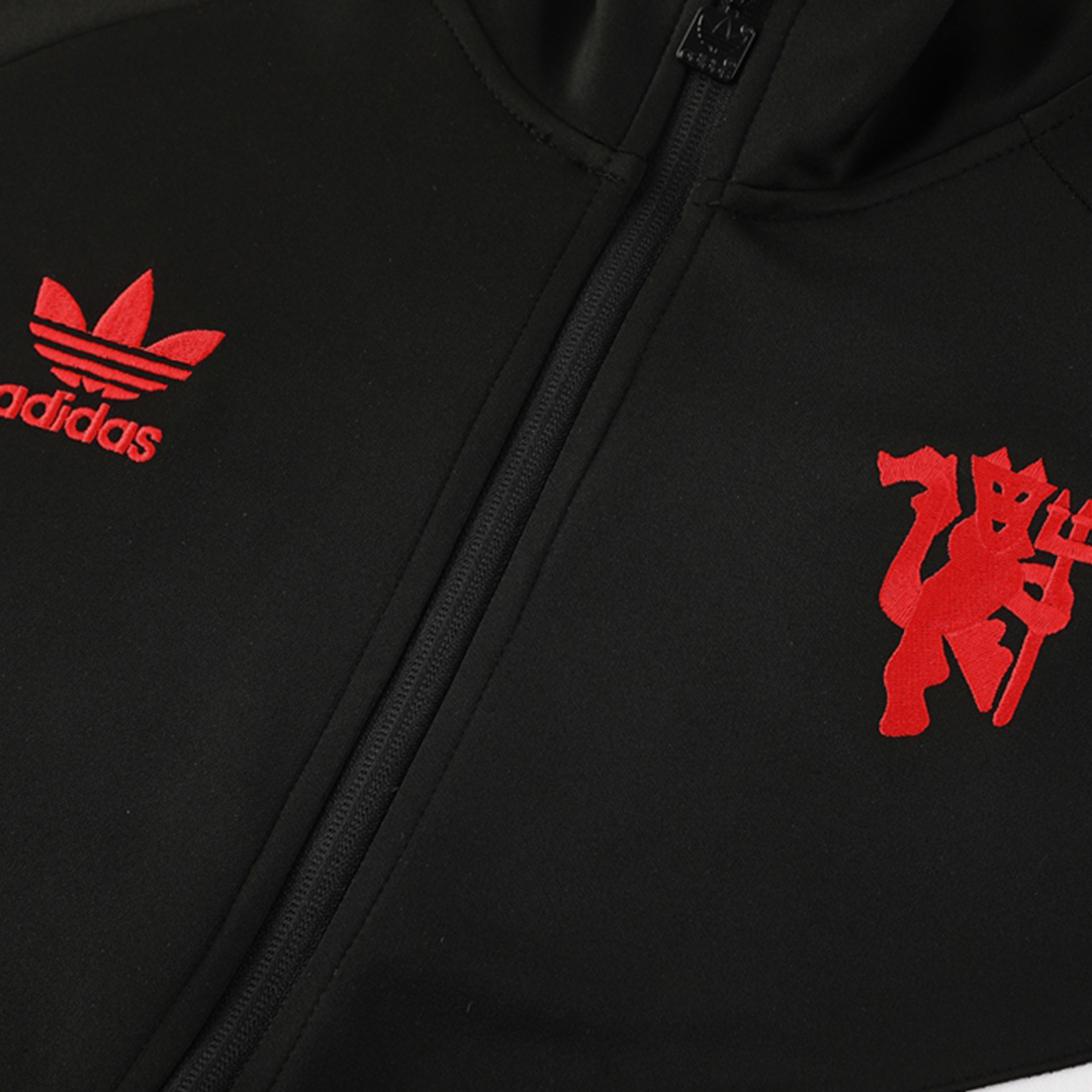 Manchester United Training Kit (Jacket+Pants) Black 2024/25 - minejerseys