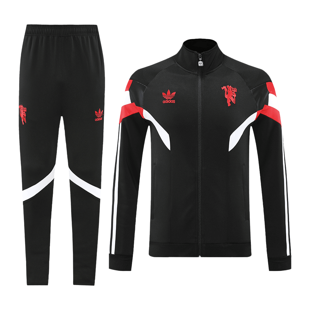 Manchester United Training Kit (Jacket+Pants) Black 2024/25 - minejerseys