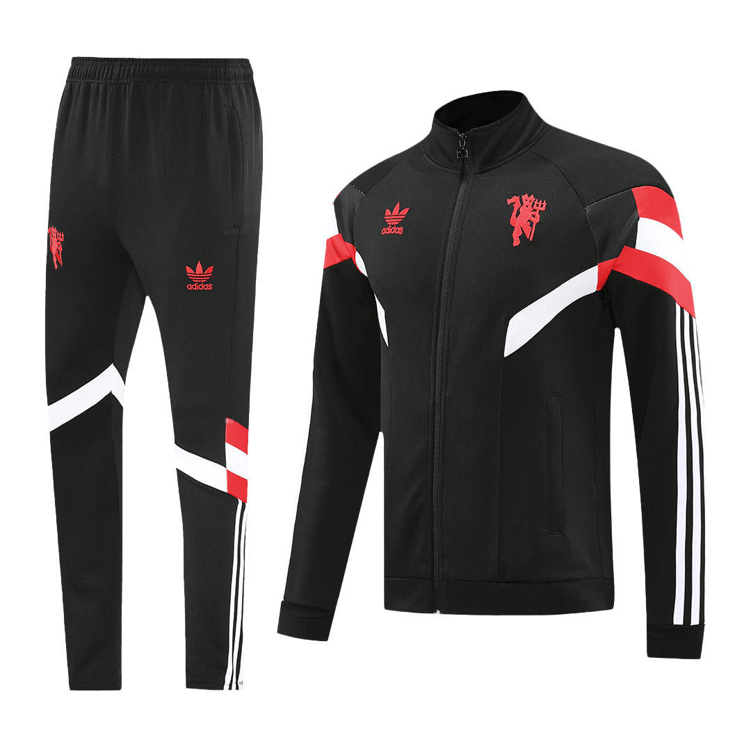 Manchester United Training Kit (Jacket+Pants) Black 2024/25 - minejerseys