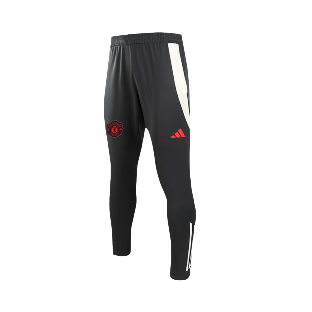 Manchester United 1/2 Zipper Sweat Kit(Top+Pants) Black 2024/25 - minejerseys