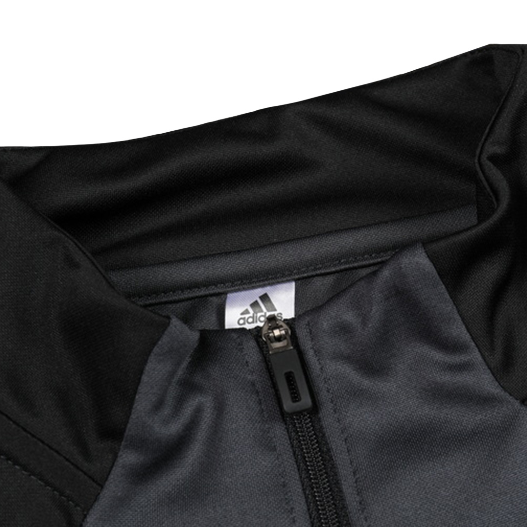 Manchester United 1/2 Zipper Sweat Kit(Top+Pants) Black 2024/25 - minejerseys