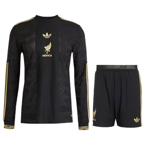Mexico Third Long Sleeve Jersey Kit Gold Cup Player Version 2025