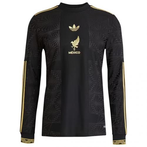 Mexico Third Long Sleeve Jersey Kit Gold Cup Player Version 2025