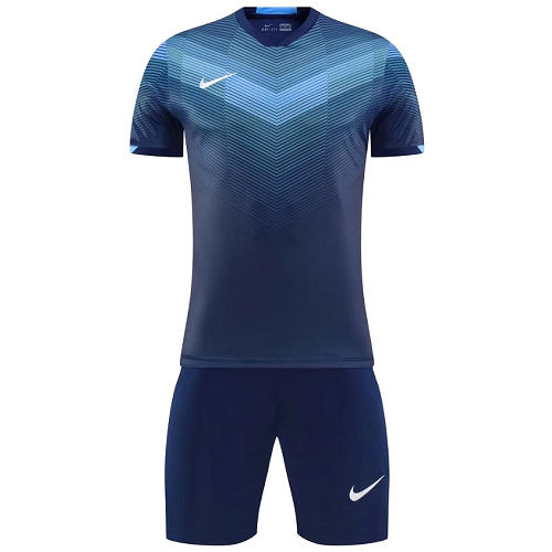 NK-907 Customize Team Navy&Blue Soccer Jersey Kit(Shirt+Short) - minejerseys