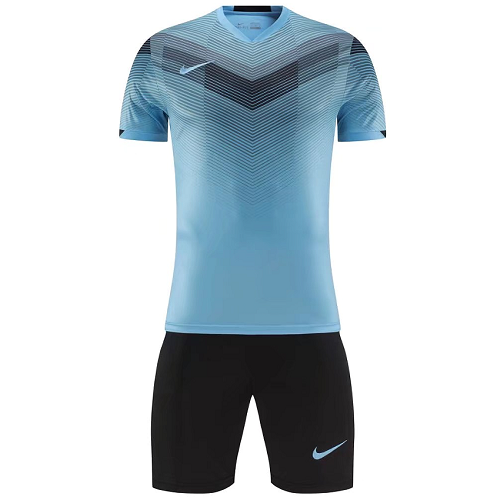 NK-907 Customize Team Blue Soccer Jersey Kit(Shirt+Short) - minejerseys