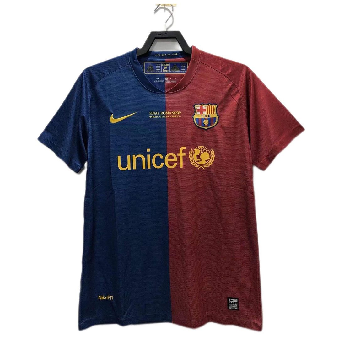 Retro Barcelona UCL Final Home Jersey 2008/09 - minejerseys