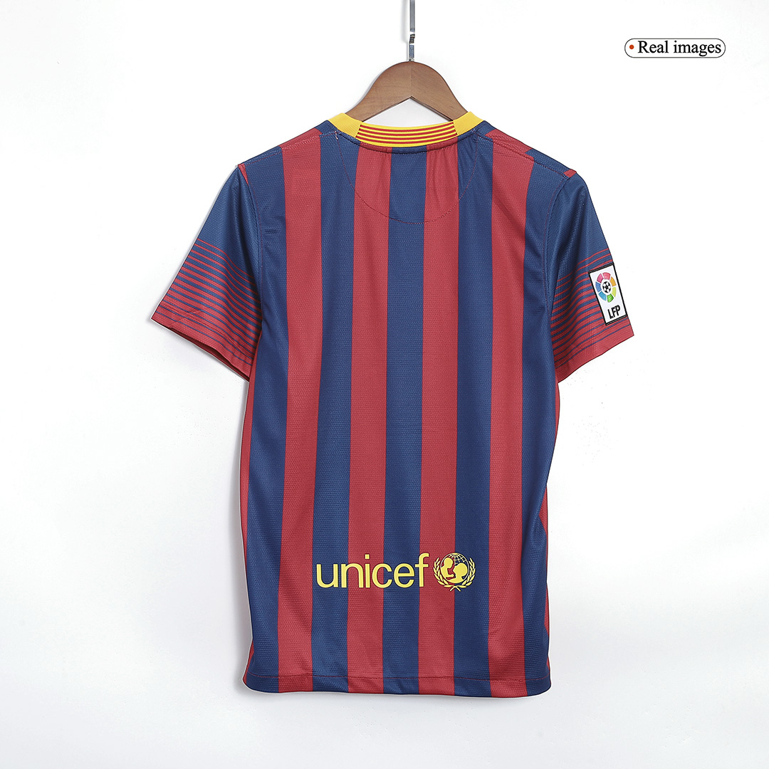 Messi #10 Retro Barcelona Home Jersey 2013/14 - minejerseys